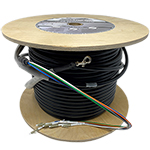 8 Strand Outdoor (OSP) Gel Filled Multimode 10/40/100 GIG OM4 50/125 Custom Pre-Terminated Fiber Optic Cable Assembly - Made in the USA by QuickTreX®