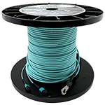 48 Fiber MTP (4 x 12) Indoor/Outdoor Multimode 10-GIG OM3 50/125 Custom Fiber Optic MTP Trunk Cable Assembly - Made in USA by QuickTreX® with Genuine US Conec® Connectors and Corning® Glass