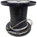 12 Strand Indoor/Outdoor Multimode OM2 50/125 Custom Pre-Terminated Fiber Optic Cable Assembly with Corning® Glass - Made in the USA by QuickTreX®