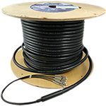 24 Strand Outdoor (OSP) Armored Direct Burial Rated Multimode 10-GIG OM3 50/125 Custom Pre-Terminated Fiber Optic Cable Assembly with CommScope LazrSPEED® 300 Optical Fiber - Made in the USA by QuickTreX®