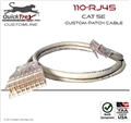 2 Ft "110" to "RJ-45" Cat 5E Custom Patch Cable