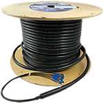 1 Strand Corning ALTOS Outdoor (OSP) Armored Direct Burial Rated Singlemode Custom Pre-Terminated Fiber Optic Cable Assembly with Corning® Glass - Made in the USA by QuickTreX®