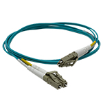 LC to LC Plenum Rated Multimode 10-GIG OM3 50/125 Premium Custom Duplex Fiber Optic Patch Cable with Corning® Glass - Made in the USA by QuickTreX®