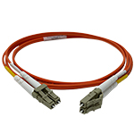 LC to LC Plenum Rated Multimode OM2 50/125 Premium Custom Duplex Fiber Optic Patch Cable with Corning® Glass - Made in the USA by QuickTreX®