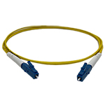 LC to LC Plenum Rated Singemode 9/125 Premium Custom Simplex Fiber Optic Patch Cable with Corning® Glass - Made in the USA by QuickTreX®