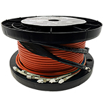 12 Strand Indoor Plenum Rated Ultra Thin Micro Armored Multimode OM1 62.5/125 Custom Pre-Terminated Fiber Optic Cable Assembly with Corning® Glass - Made in the USA by QuickTreX®