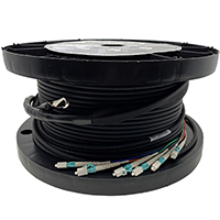 OM3 50/125  Multimode Ultra Thin Outdoor Armored Pre-Terminated Fiber Optic Assemblies