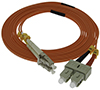 Stock 1 meter LC to SC 50/125 OM2 Multimode Duplex Patch Cable
