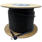 2 Fiber IP68 Rated Corning Altos Outdoor (OSP) Loose Tube Singlemode Preconnectorized Fiber Optic Cable Assembly with Weatherproof Senko Connectors - Made in USA by QuickTreX®