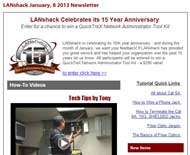 LANshack January, 8th 2013 Newsletter
