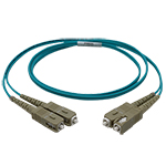 SC to SC Plenum Rated Multimode 10-GIG OM3 50/125 Premium Custom Duplex Fiber Optic Patch Cable with Corning® Glass - Made in the USA by QuickTreX®