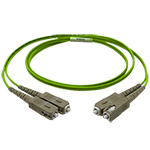 SC to SC Plenum Rated Multimode 10/40/100/400 GIG OM5 50/125 Premium Custom Duplex Fiber Optic Patch Cable with Corning® Glass - Made in the USA by QuickTreX®
