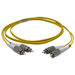 FC to FC Plenum Rated Singemode 9/125 Premium Custom Duplex Fiber Optic Patch Cable with Corning® Glass - Made in the USA by QuickTreX®
