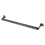 1U 19 Inch Rack Mount Cable Support Bracket for Securing and Supporting Fiber Optic and Ethernet Cabling