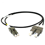 Custom Armored Indoor/Outdoor Plenum Rated Multimode OM1 62.5/125 Premium Duplex Fiber Optic Patch Cable with Corning® Glass - Made in the USA by QuickTreX®