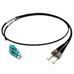 Custom Armored Outdoor (OSP) Multimode 10-GIG OM3 50/125 Premium Duplex Fiber Optic Patch Cable with Corning® Glass - Made in the USA by QuickTreX®