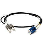 Custom Armored Indoor / Outdoor Tactical (PU) Singlemode 9/125 Premium Duplex Fiber Optic Patch Cable with Corning® Glass - Made in the USA by QuickTreX®