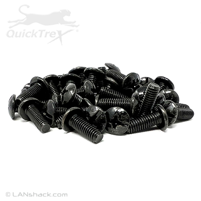 QuickTreX 10-32 Thread Network Rack and Cabinet Phillips Head Screws - 1/2 Inch Length - 50 Pieces
