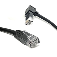 Cat 6A 90 Degree to 180 Degree Stock Ethernet Patch Cables