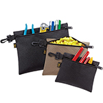 CLC Custom Leathercraft 1100 Multi-Purpose Clip-on Zippered Poly Bags, 3 Pack