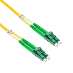 Stock 15 meter LC APC to LC APC Singlemode Duplex Fiber Optic Patch Cable