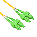 Stock 1 meter SC APC to SC APC Singlemode Duplex Fiber Optic Patch Cable