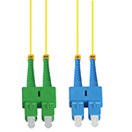Stock 1 meter SC UPC to SC APC Singlemode Duplex Fiber Optic Patch Cable