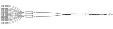1 x 24 MTP Connectors to 24 Simplex Connectors