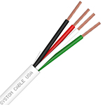 Premium 14/4 AWG Plenum Rated Indoor/Outdoor Power Control Cable - WHITE 1000FT - Spool - Stranded Copper Conductors, CMP, CL3P, FPLP, FT6 by Syston