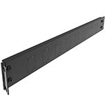 8 Port 1U Hinged 19" Rack Mount Patch Panel with D-Series Punch Holes for Mounting of Neutrik Chassis Connectors and Couplers