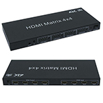4 x 4 HDMI Matrix with 4K Resolution Capability and Remote Control (4 In / 4 Out)