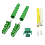 LC APC Singlemode Duplex Fiber Optic Epoxy-Polish Connectors for 2mm Buffer Tubes - 10 Pack