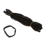 12 Inch Hook and Loop Cable Ties 1/2 Inch Wide Adjustable Reusable Nylon Wrap Straps Black 50 Pack