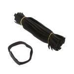 9 Inch Hook and Loop Cable Ties 1/2 Inch Wide Adjustable Reusable Nylon Wrap Straps Black 50 Pack