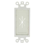 Decor Insert with Flexible Opening for Low Voltage Cable Pass-Through & Concealment