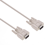 50Ft DB9 Male to Male Serial Cable Fully Shielded With Molded Connectors