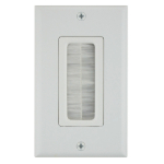 1-Gang Brush Wall Plate for Cable Pass-Through White