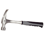 QuickTreX 20 oz Jacketed Fiberglass and Steel Claw Hammer with Comfort Non-Slip Handle - Heat Treated Steel Head