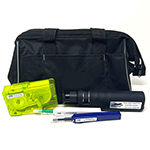 QuickTreX&reg; Dry Clean Fiber Optic Cleaning Kit with 400X Inspection Microscope for Inspecting and Cleaning Fiber Optic Connector Endfaces (Cleans LC, SC, ST, FC, MTRJ, and Non-Pinned MTP/MPO Connectors)