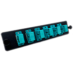6 Fiber SC Multimode 50/125 OM3/4 LGX Fiber Optic Adapter Panel by QuickTreX®