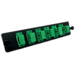 6 Fiber SC APC Singlemode 9/125 LGX Fiber Optic Adapter Panel by QuickTreX®
