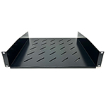 QuickTreX 2U Vented Universal Extra Depth Cantilever Network Rack Equipment Shelf - 19 Inch Wide and 15.75 Inch Depth
