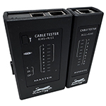 QuickTreX&reg; PRO Basic LAN and PoE Cable Tester for Testing Continuity and Shielding of Cat 3, 5, 6, 6E, 6A, 7, and 8 RJ45 UTP / STP Cables w/ Remote, Case, and Built-in Mini Flashlight  Light