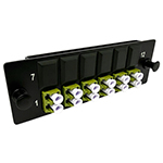 12 Fiber LC  Multimode 50/125 OM5 Ultra High Density (UHD) Fiber Optic Adapter Panel by QuickTreX®