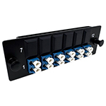 12 Fiber LC UPC Singlemode 9/125 Ultra High Density (UHD) Fiber Optic Adapter Panel by QuickTreX®