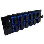 12 Fiber SC UPC Singlemode 9/125 Ultra High Density (UHD) Fiber Optic Adapter Panel by QuickTreX®