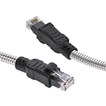 3 Ft Cat 6A Outdoor Armored 24AWG Stock Ethernet Patch Cable with Flexible, Rodent and UV Resistant Jacket - IP65 Rated