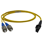 MTRJ to FC Plenum Rated Singemode 9/125 Premium Custom Duplex Fiber Optic Patch Cable with Corning® Glass - Made in the USA by QuickTreX®