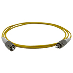 FC to FC Plenum Rated Singemode 9/125 Premium Custom Simplex Fiber Optic Patch Cable with Corning® Glass - Made in the USA by QuickTreX®