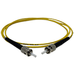 ST to ST Plenum Rated Singemode 9/125 Premium Custom Simplex Fiber Optic Patch Cable with Corning® Glass - Made in the USA by QuickTreX®